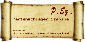 Partenschlager Szabina névjegykártya